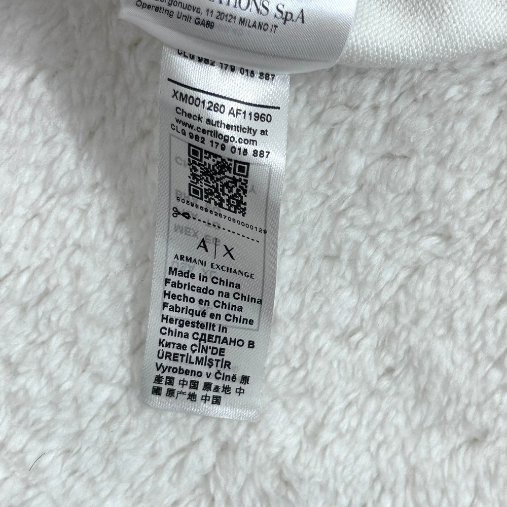 New Armani Exchange Sweater Men's‎ XL Off White Long Sleeve Style  XM001260 - Picture 7 of 14